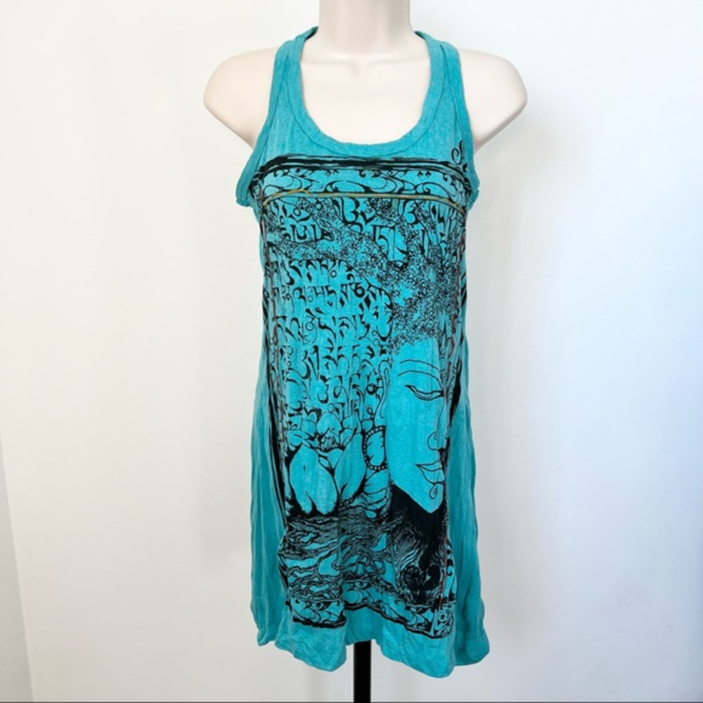 blue‎ racerback sun dress Size S/M